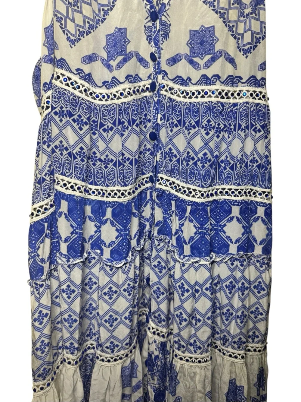 Rococo Sand Silk Lightweight Flowy Summer Dress - Picture 10 of 14